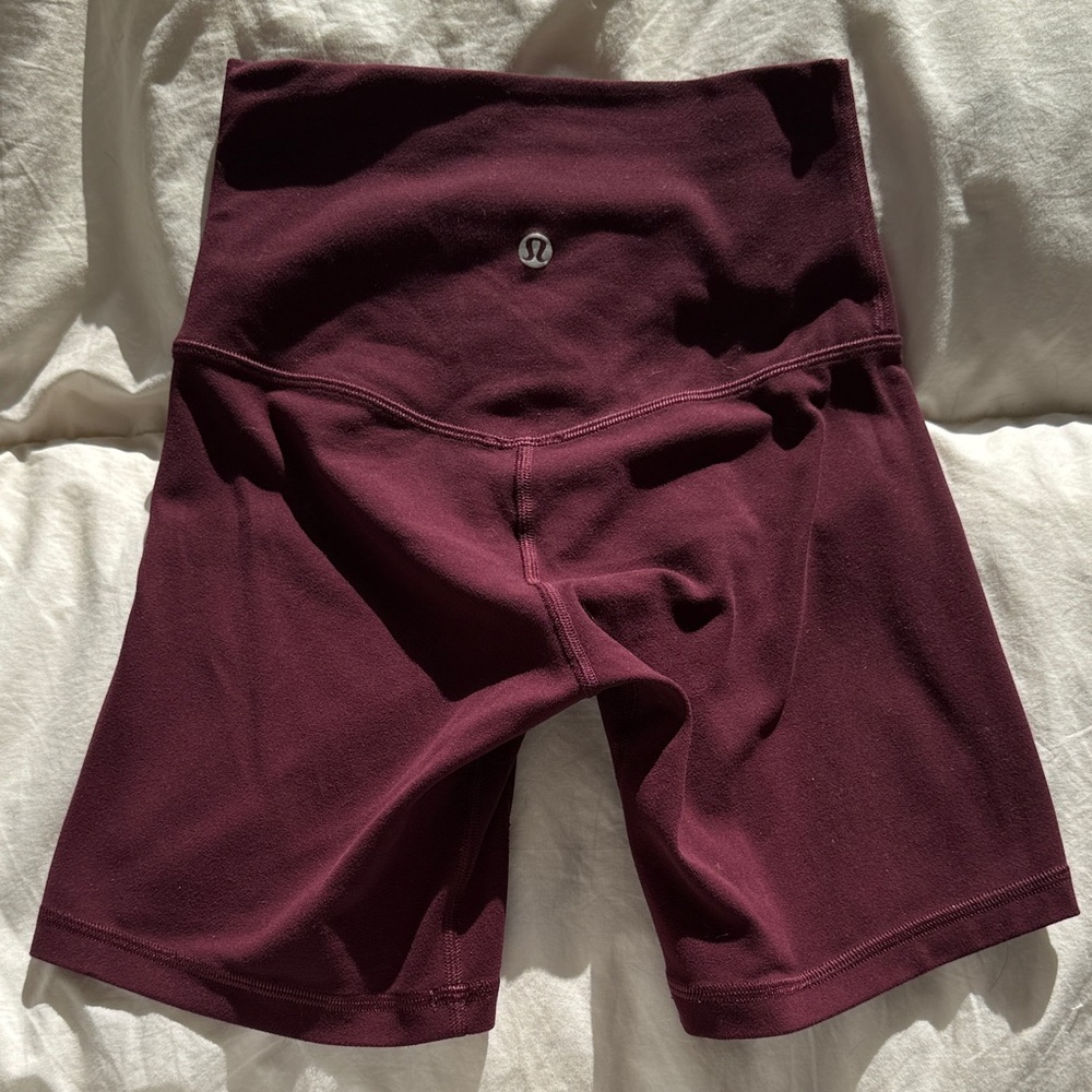 Lululemon Athletica Deep Red Bike Shorts - Picture 2 of 4